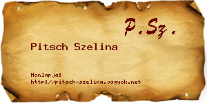 Pitsch Szelina névjegykártya